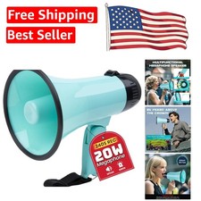 Lightweight Megaphone with Siren - 300ft Clarity and 240s Voice Recording