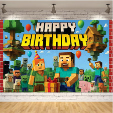 Boys Kids Happy Birthday Party Backdrop Photography Banner Background Decor
