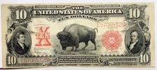 1901 $10 TEN DOLLARS “BISON” LEGAL TENDER UNITED STATES NOTE FR. 122
