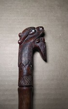 antique foo dog 1870s childs walking stick.