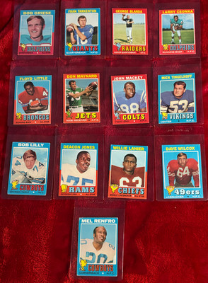 1971 Topps Football Singles Complete Your Set-Free Shipping~Conditions Vary 6/8
