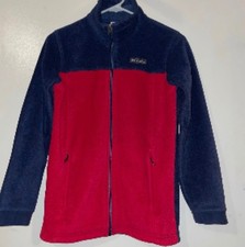 Columbia Youth XL Full zip Fleece Jacket red/navyNew W/Tags