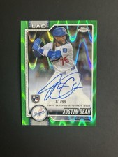 Justin Dean Chrome 2026 Green /99 Auto