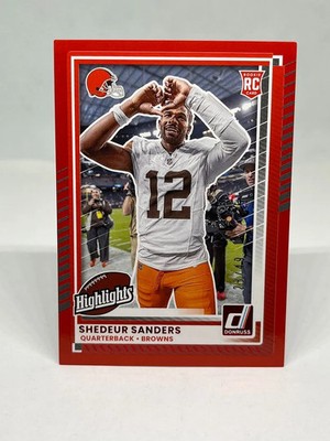Shedeur Sanders 2025 Donruss Rookies & Highlights Red /49 Browns #DRH-99