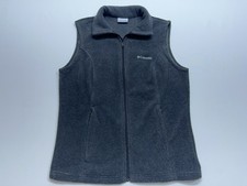Columbia Fleece Vest Mens Size Medium Dark Grey Sherpa Sweater Hiking