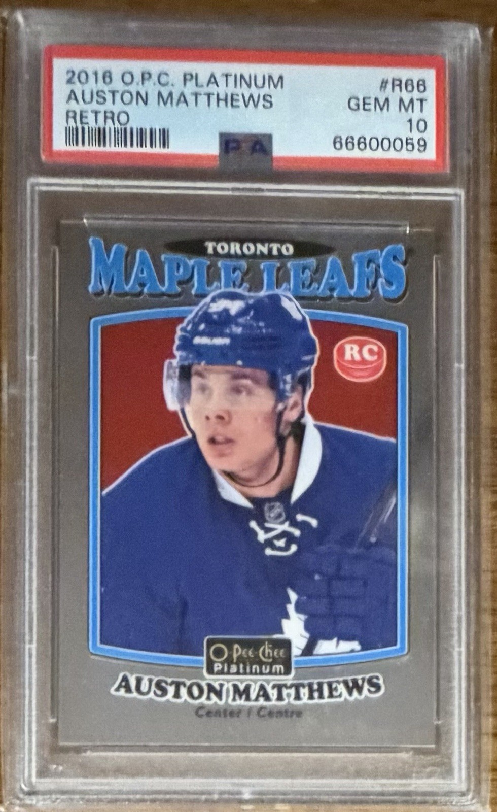 PSA 10 Gem Mint AUSTON MATTHEWS 2016/17 OPC O-Pee-Chee Platinum *RETRO* ROOKIE!