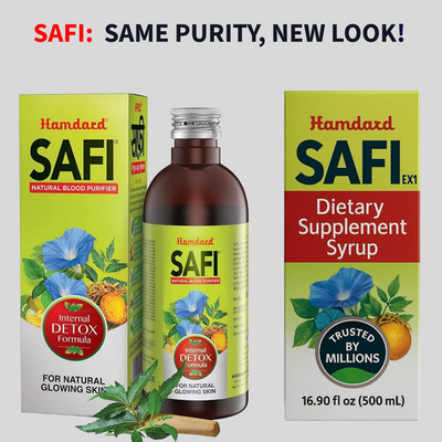 Hamdard Safi Blood Purifier Syrup For Acne Pimple Blemishes Rashes 200ml / 500ml