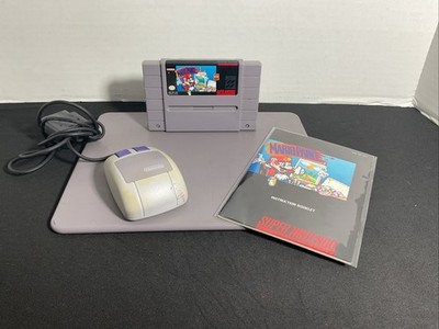 Mario Paint (Super Nintendo, 1992)  with SNES Mouse, Pad and Manual