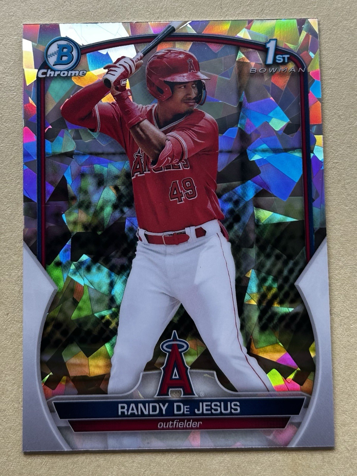 2023 Bowman Randy De Jesus Chrome Prospects Atomic Refractor 1st Bowman #BCP-19
