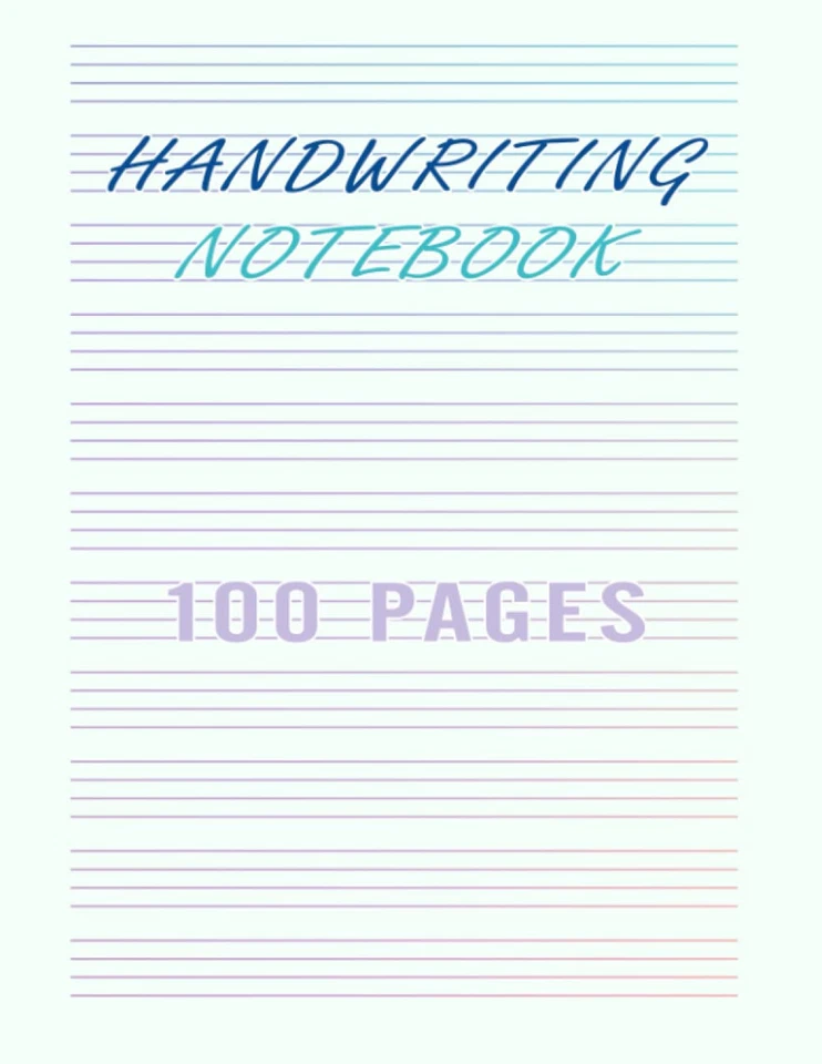 Handwriting practice books blank: 100 Pages Four Lined Exercise Book For Kids - Image 3 of 3