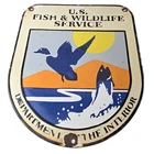 Vintage Fish Wildlife Sign - Agricultural Outdoor US Gas Pump Porcelain Sign