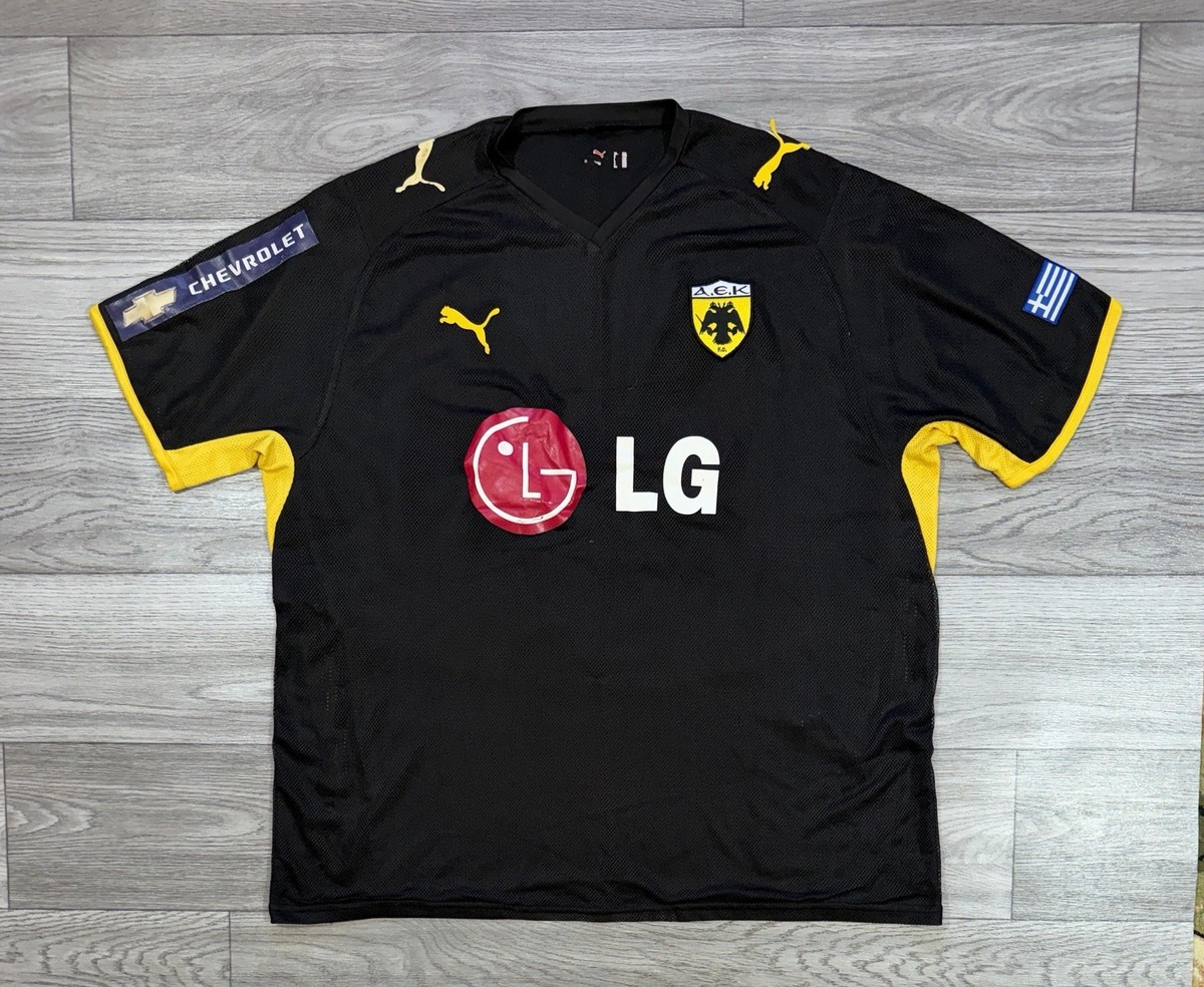 AEK ATHENS 2008 2009 AWAY FOOTBALL SHIRT SOCCER JERSEY PUMA SIZE
