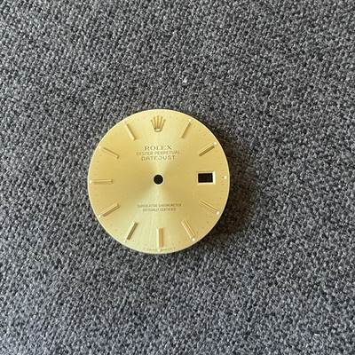 Rolex Datejust Oyster Perpetual Zifferblatt Gold Datumsanzeige Striche