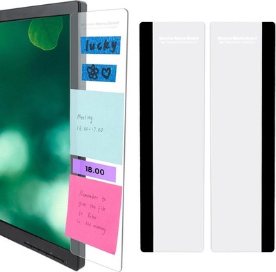 Office Desk Accessories Transparent Acrylic Monitor Memo Board