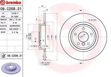 2x BREMBO Disque de frein Arrière pour JAGUAR XE (X760) XF (X260) 300mm