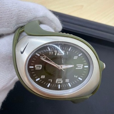 Nike Triax Swift Sport Watch Analog Y2K Silver Oval From Japan