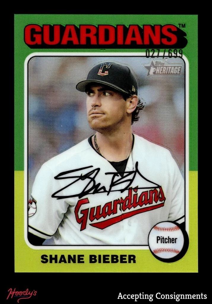 Shane Bieber trading card