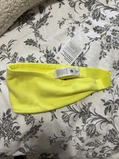 NWT Lululemon Reversible Fleece Wide Headband   Electric Lemon Yellow