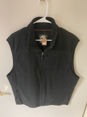 Timberland Black Full Zip Vest Polartec Fleece Zip Pockets Polyester Men s XL