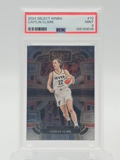 CAITLIN CLARK 2024-25 SELECT WNBA CONCOURSE BASE ROOKIE RC #72 FEVER PSA 9 Q0850