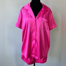 I.N.C. International Concepts Satin Notched Collar Top  Pajama Shorts Set XL