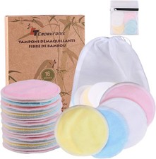 Reusable Makeup Remover Pads 16 Pack with 2 Bags for Laundry Select Size