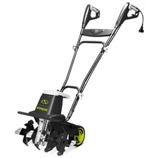 Sun Joe Electric Garden Tiller Cultivator, Steel Tines, 12 Amp, TJ603E (Used)