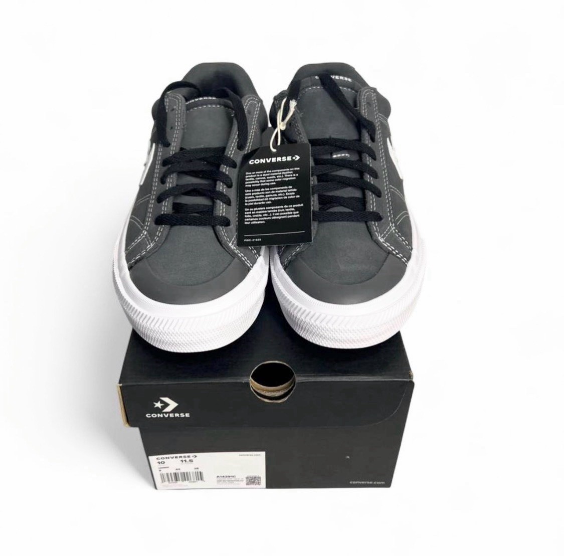 Converse Sport Casual Low Top Suede Sneakers Dark Gray White Men’s 10 New  thumbnail 3