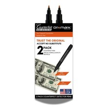 2 Pack of USA-Made Counterfeit Bill Detector Marker Pens - Instant Fake Money...