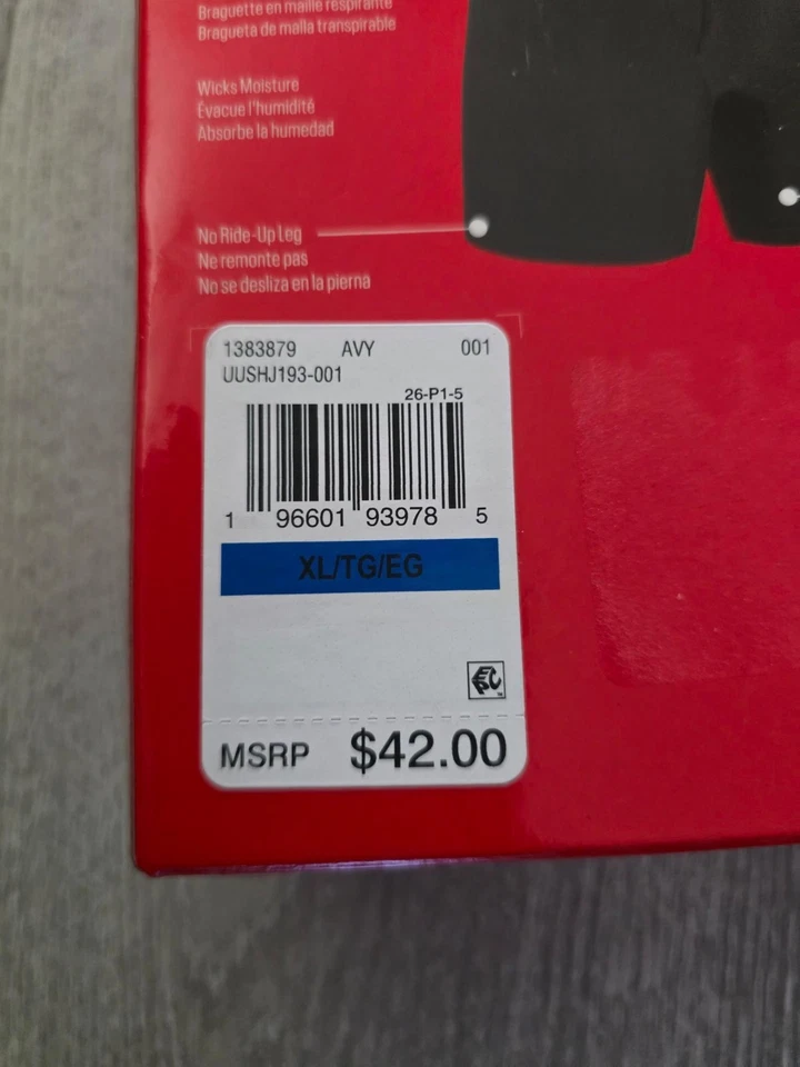 Under Armour Mens Performance Tech 6 inch Boxerjock 3 Pack XL Black Grey Camo - Image 4 of 4