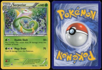 Serperior 13/149 Holo Holo Boundaries Crossed Rare Mizue Heavily Played