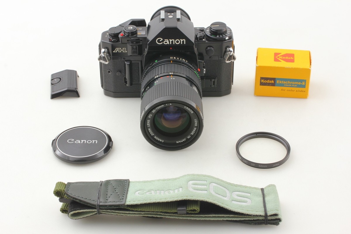 キャノンA-1 canon a-1 ZOOM LENSFD 35-70mm F4 Canon A-1 Black Film Camera /New FD 35-70mm f4 MF Lens