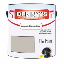 Dennys Tile Bathroom Tile Paint - Concrete Titanium Grey