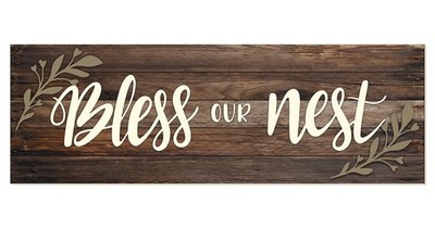Bless Our Nest Rustic Wood Wall Sign