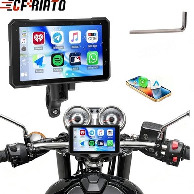7'' Wireless CarPlay Android Auto Portable Screen Waterproof Motorcycle Navigator