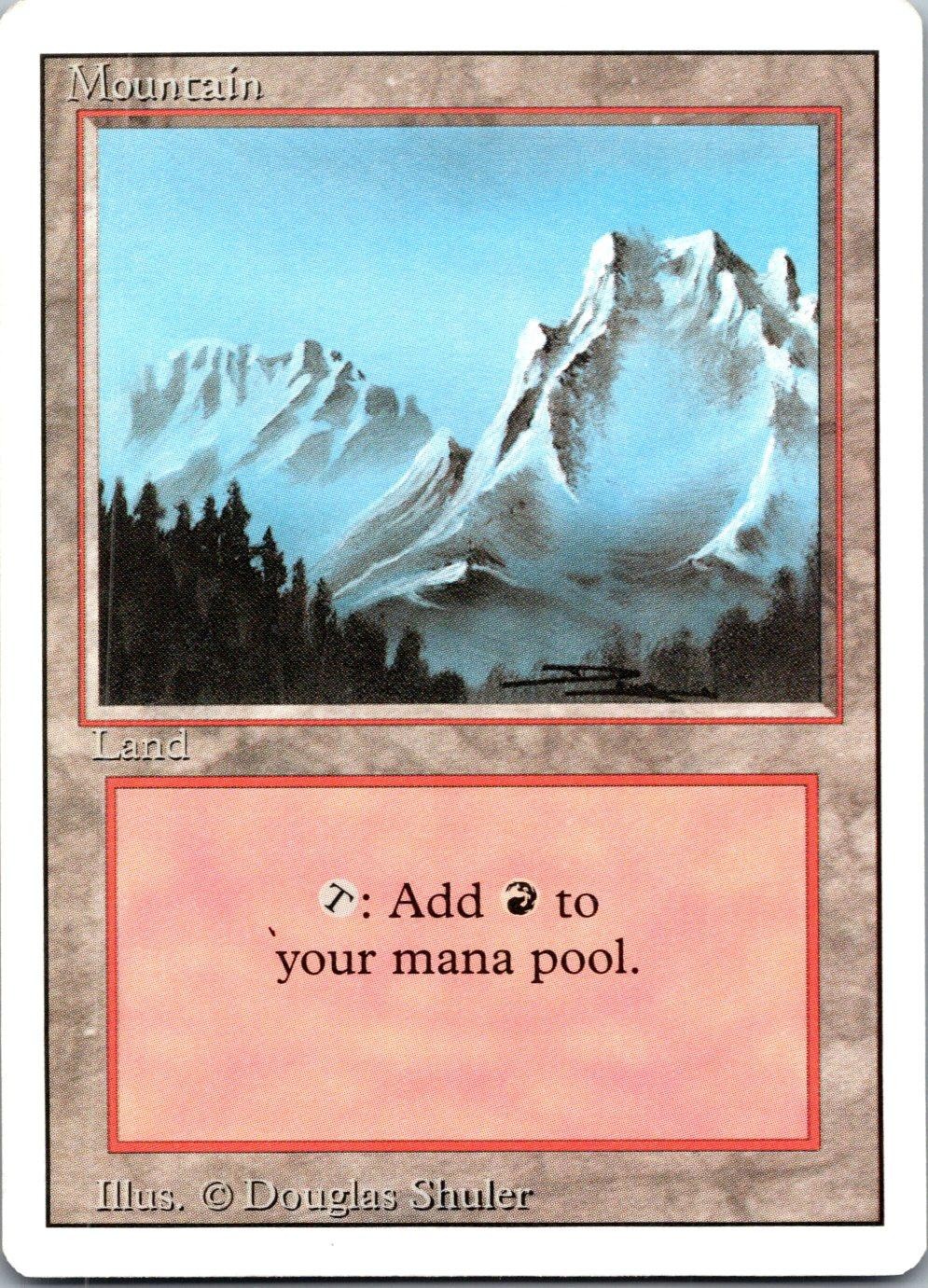 Mountain (B) 291 Land Revised Edition Magic: The Gathering Lightly Played