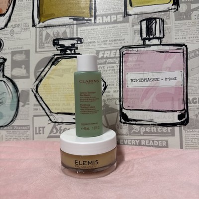 Set Of Two Elemis Pro-collagen Cleansing Balm + Clarins Tonique ( Pls read Descr