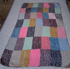 HANDKNITTED BLANKETS MULTICOLOURED BRAND NEW
