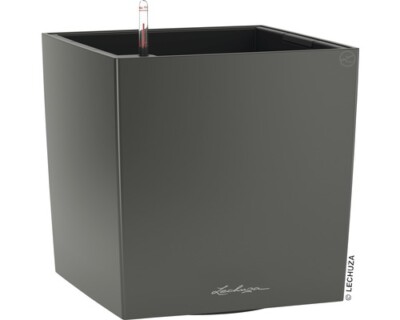 Blumenkasten Lechuza Cube Kunststoff 40 x 40 x 40 cm anthrazit inkl. Erdbewässer