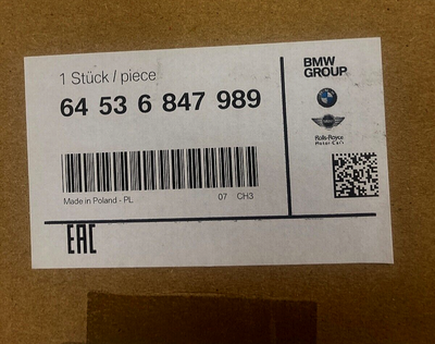 BMW CONDENSER AIR CONDITIONING WITH DRIER (ITEM NUMBER:64536847989  