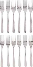 Heavy Duty Dinner Forks 18/0 Stainless Steel Salad Table Fork Set of 12 Flatware