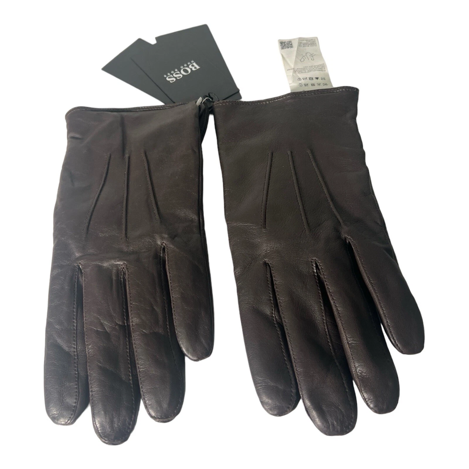 Hugo Boss Leather Gloves Mens Hugo Boss Hainz Brown Leather Gloves 9 Medium M