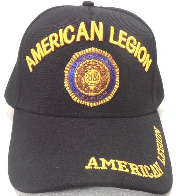 AMERICAN LEGION MILITARY CAP AMERICAN LEGION HAT BLACK WITH INSIGNIA eBay