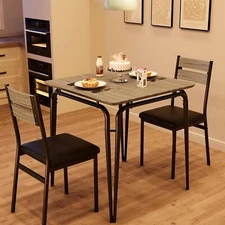 Modern Dining Table Set for 2 Dinette Kitchen Table and 2 Chairs Home Furniture