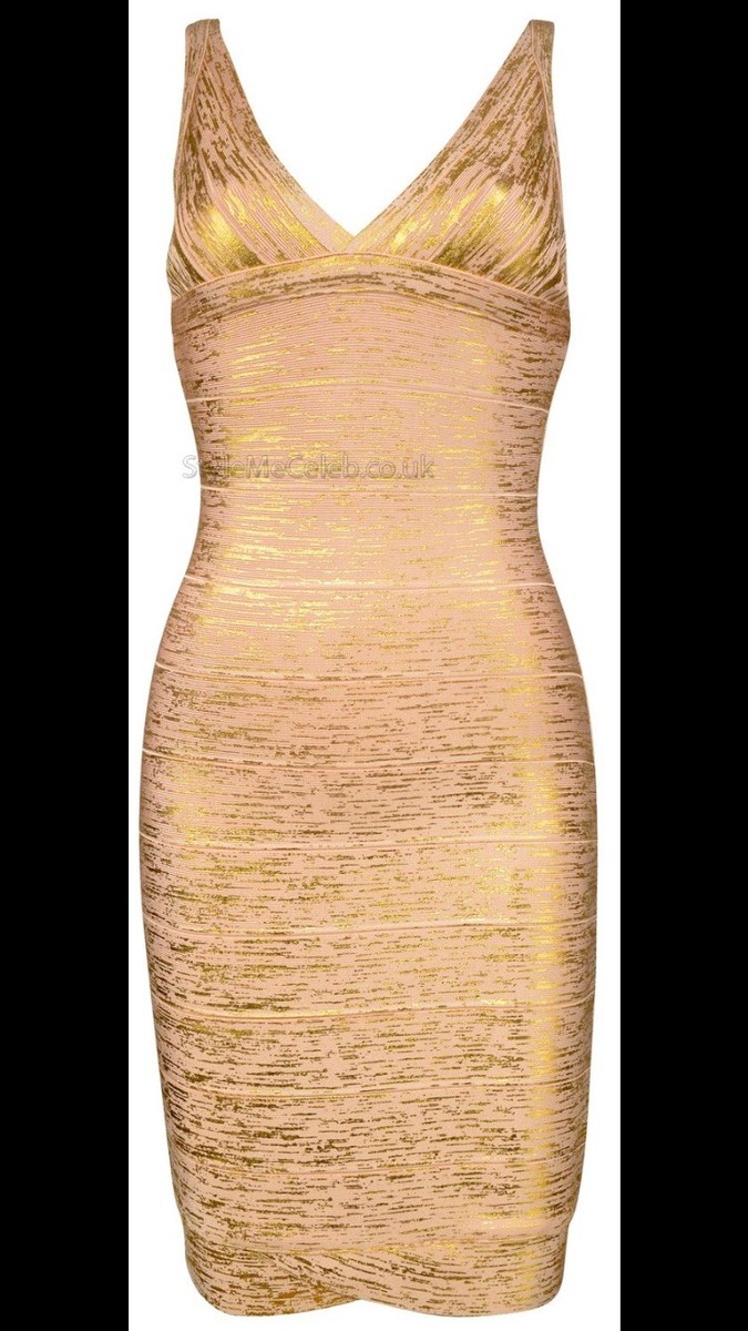 Aftershock Gold Bandage Dress - Last One In Stock (MRP 100) | eBay UK