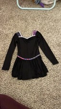 Capezio black long sleeve dance leotard child size small