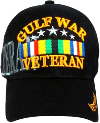 Gulf War Veteran Ribbon Baseball Cap 3D Embroidered SHIPS BOXED New - Image 1 of 4