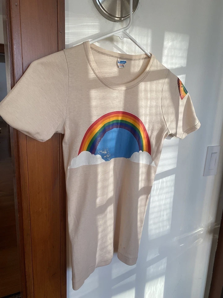 20 世纪 70 年代/80 年代彩虹迪斯科舞厅 T 恤波士顿 MA LGBTQ 同性恋兴趣迪斯科俱乐部 — 第 4/4 张图片