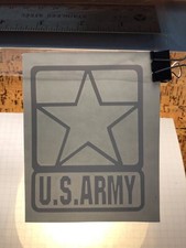 US ARMY Star - Military Logo - WHITE - Vinyl Sticker Decal - MM4.1282