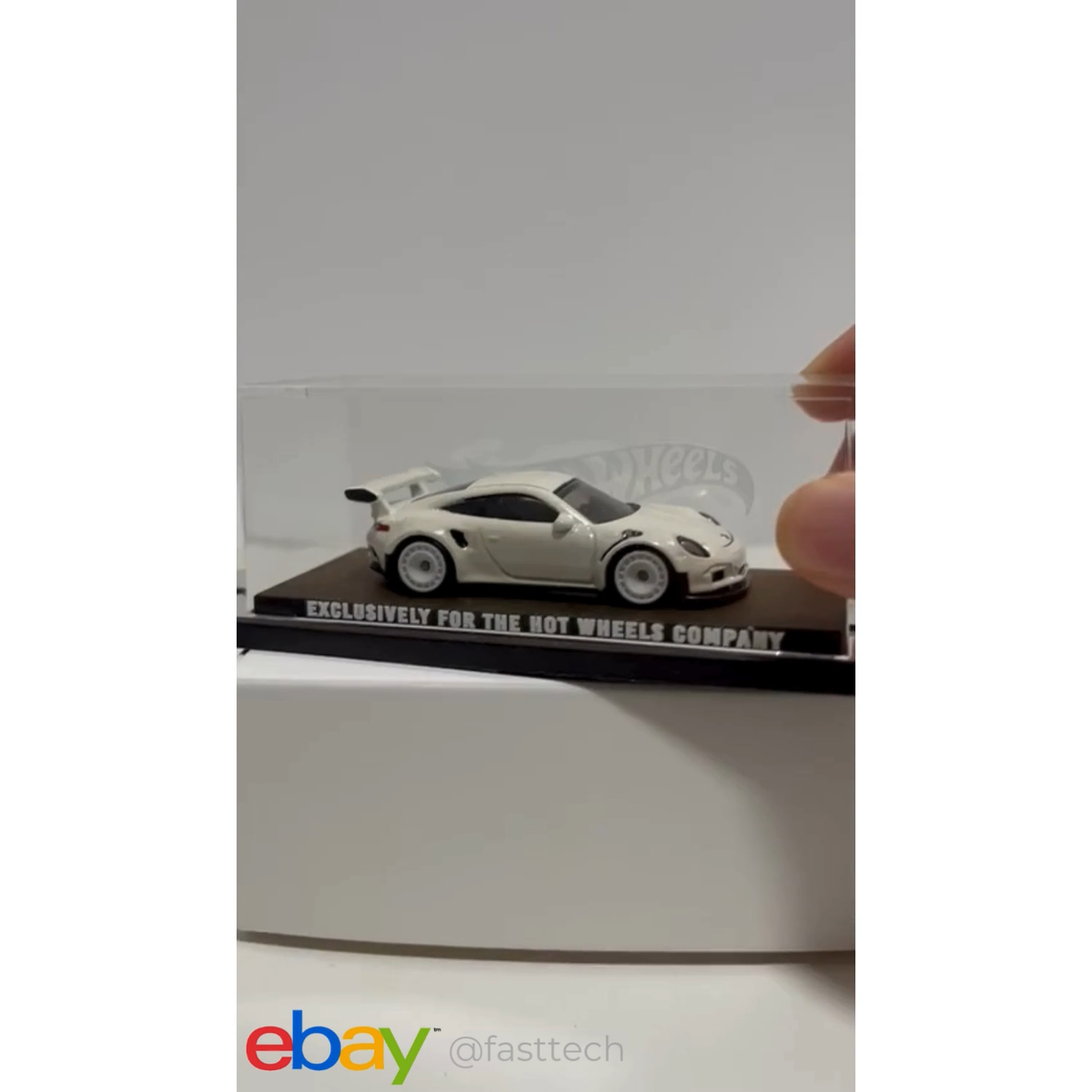 Custom Hot Wheels Porsche 911 GT3 RS Pearl White Collector's